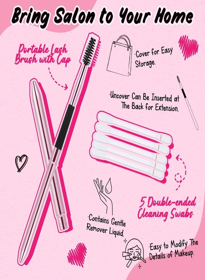 برو لاش بيوتي غراء ومثبت الرموش من برولاش بيوتي، غراء ومثبت الرموش العنقودية المقاوم للماء، غراء ومثبت الرموش العنقودية لتركيب الرموش بنفسك، مقاوم للماء، تثبيت قوي (5 مل + 5 مل، لاصق شفاف ومثبت شفاف) - Image 4